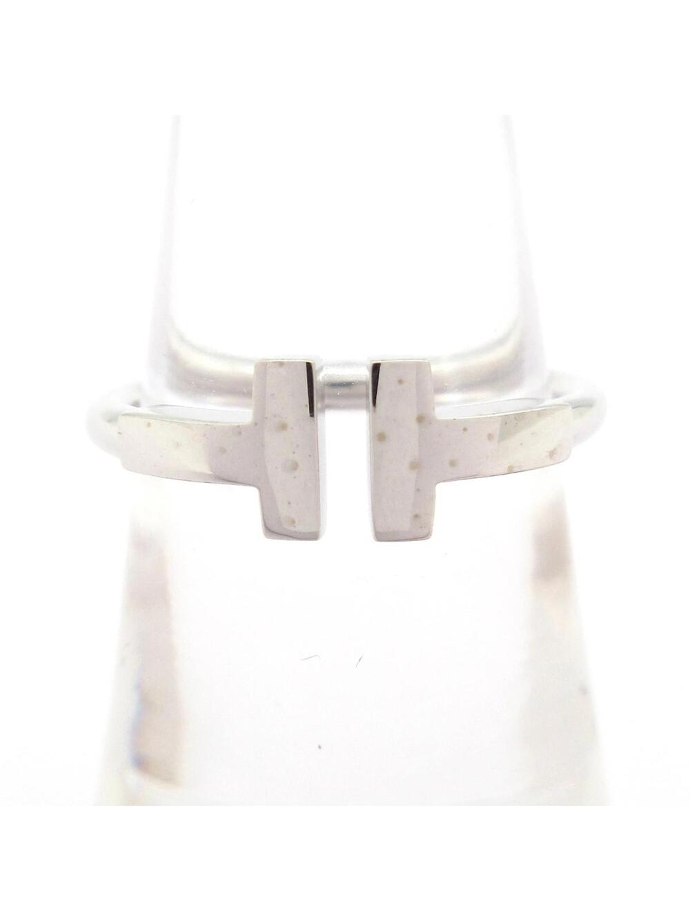Tiffany&Co. T Wire 18K White Gold Ring #372610T15B